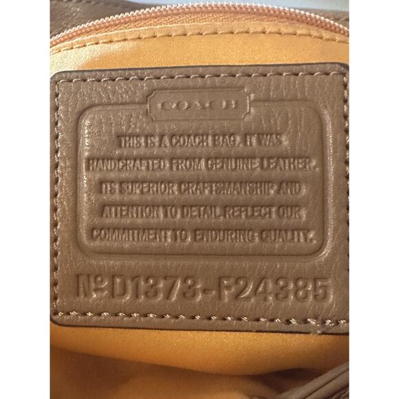 Coach Pebbled Leather Backpack Bag Womens Mini Brown Turnlock Drawstring F24385 - Picture 10 of 15